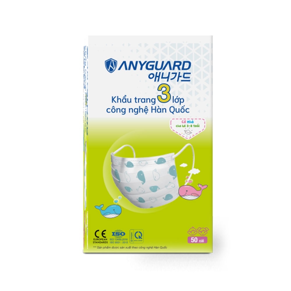 Khẩu Trang Anyguard Baby Cho Trẻ Em 50 Cái/ Hộp