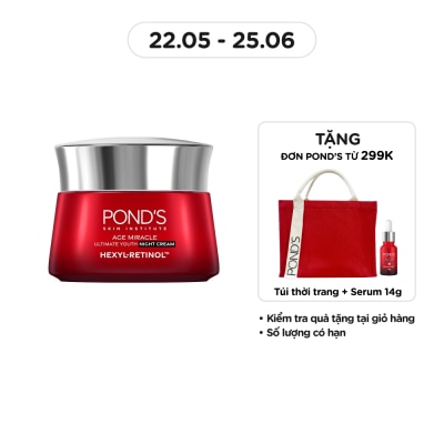 POND'S Kem Dưỡng Da Pond'S Age Miracle Night Cream Chống Lão Hóa Ban Đêm 45g