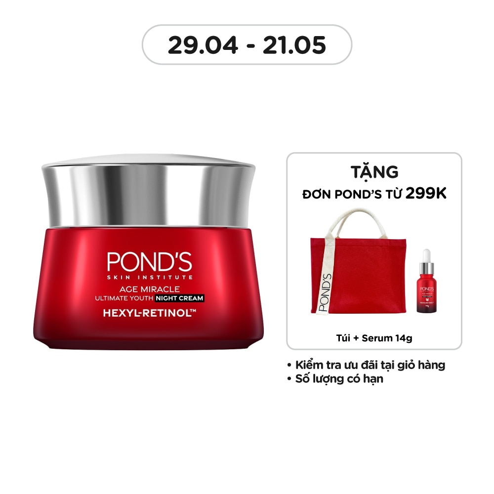 Kem Dưỡng Da Pond'S Age Miracle Night Cream Chống Lão Hóa Ban Đêm 45g