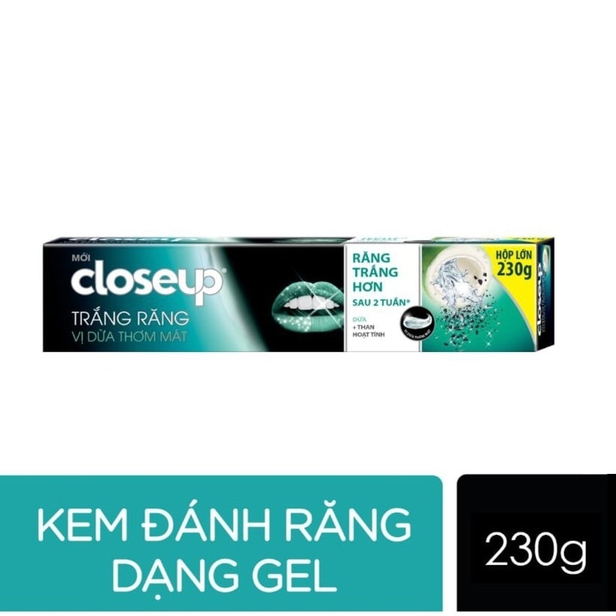 Closeup White Attraction Natural Glow Coconut & Charcoal 230g