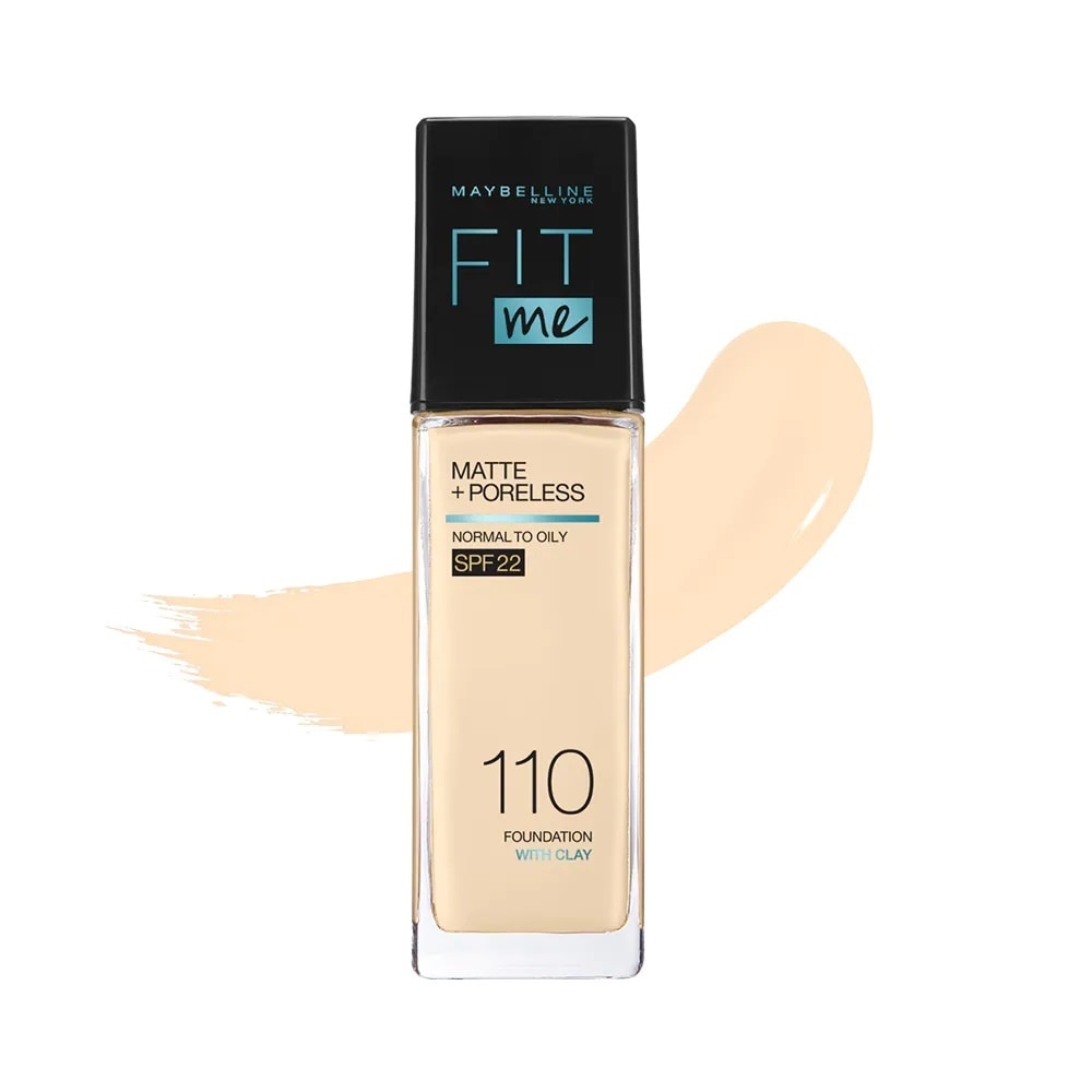 Kem Nền Maybelline New York Fit Me Matte+ Poreless Kiềm Dầu Chống Nắng SPF22 30ml .#110 Porcelain