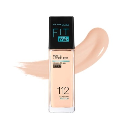 MAYBELLINE NEW YORK Foundation Fit Me Matte+ Poreless SPF22 30ml .#112 Natural Ivory