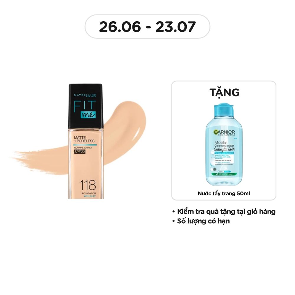 Foundation Fit Me Matte+ Poreless SPF22 30ml .#118 Light Beige