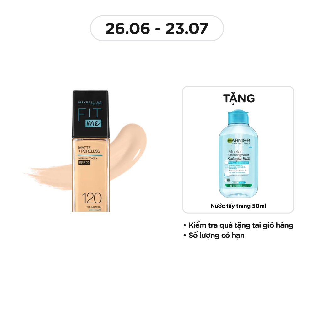 Foundation Fit Me Matte+ Poreless SPF22 30ml .#120 Classic Ivory