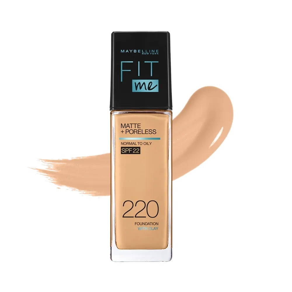 Kem Nền Maybelline New York Fit Me Matte+ Poreless Kiềm Dầu Chống Nắng SPF22 30ml .#220 NaturalBeige