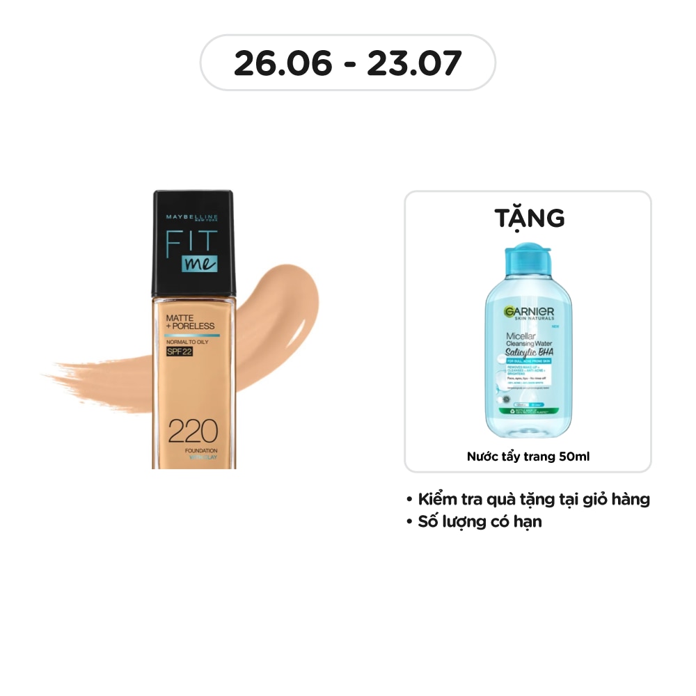 Foundation Fit Me Matte+ Poreless SPF22 30ml .#220 Natural Beige
