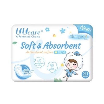 UUCARE Băng Vệ Sinh UUcare Young Girl Kháng Khuẩn Loại Hàng Ngày 18cm 20 Miếng