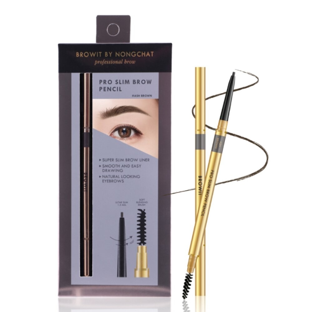 Chì Kẻ Mày Browit Pro Slim Brow Pencil Siêu Mảnh 0.06g .#Ash Brown