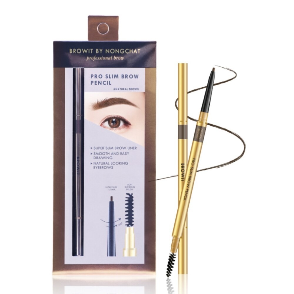 Pro Slim Brow Pencil 0.06g .#Natural Brown