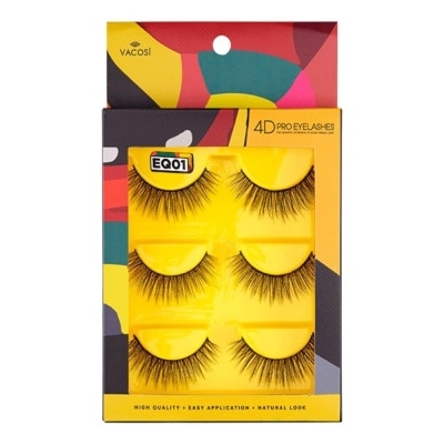 VACOSI Mi Giả Vacosi 4D Pro Eyelashes 3 Cặp .#EQ01