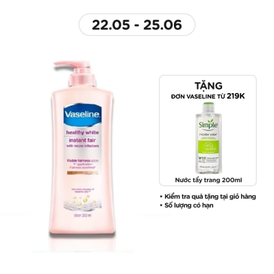 VASELINE Body Lotion Healthy White Instant Fair 350ml