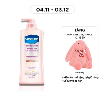 VASELINE Sữa Dưỡng Thể Vaseline Healthy White Instant Fair Trắng Da 350ml