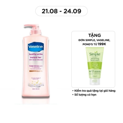 VASELINE Body Lotion Healthy White Instant Fair 350ml