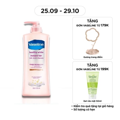 VASELINE Body Lotion Healthy White Instant Fair 350ml