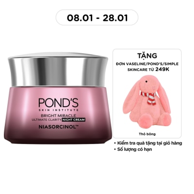 POND'S Kem Dưỡng Da Pond'S White Beauty Super Night Cream Ban Đêm Dưỡng Ẩm Trắng Mịn 45g