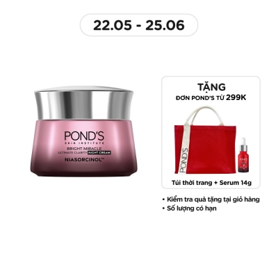 POND'S Kem Dưỡng Da Pond'S White Beauty Super Night Cream Ban Đêm Dưỡng Ẩm Trắng Mịn 45g