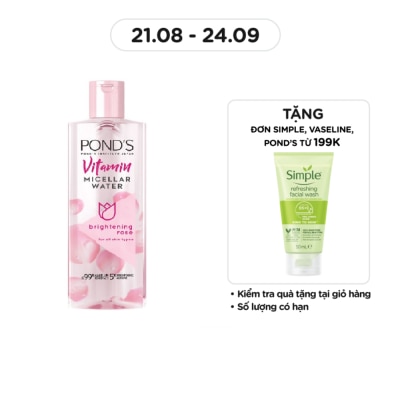 POND'S Nước Tẩy Trang Pond'S Vitamin Micellar Water Britening Rose Chiết Xuất Hoa Hồng 235ml