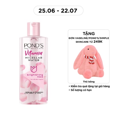 POND'S - Nước Tẩy Trang Pond'S Vitamin Micellar Water Britening Rose Chiết Xuất Hoa Hồng 235ml