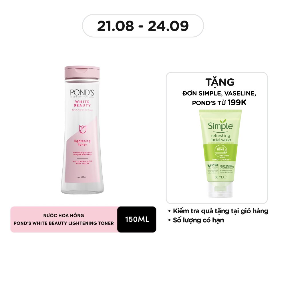 Nước Hoa Hồng Pond'S White Beauty Lightening Toner Làm Sáng Da 150ml