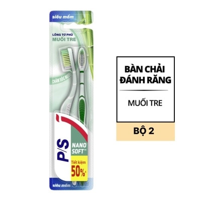 P/S Bàn Chải Đánh Răng P/S Siêu Mềm Chứa Muối Tre 2 Cây