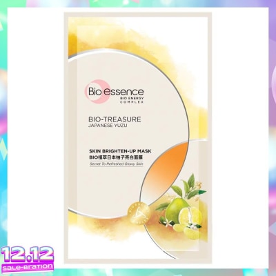 BIO-ESSENCE Mặt Nạ Bio Essence Japanese Yuzu Skin Brightening Up Mask Chiết Xuất Quả Thanh Yên Dưỡng Trắng 20ml