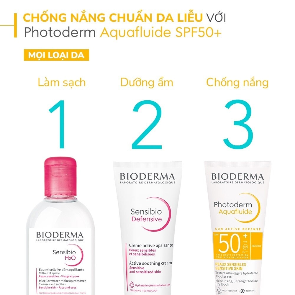 Kem Chống Nắng Bioderma Photoderm Aquafluide Bảo Vệ Tối Đa SPF50+ 40ml