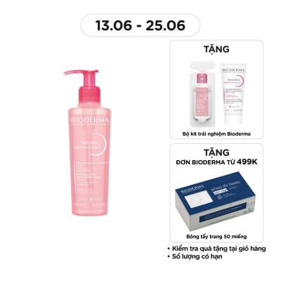 BIODERMA Gel Rửa Mặt Bioderma Sensibio Moussant Tẩy Trang Và Dưỡng Ẩm 200ml