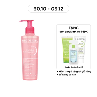 BIODERMA Sensibio Gel Moussant Moisturises 200ml
