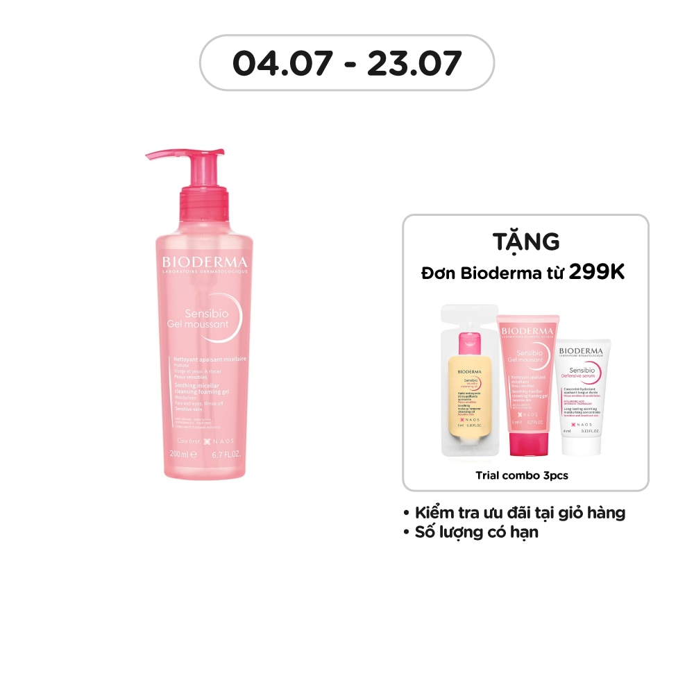 Sensibio Gel Moussant Moisturises 200ml