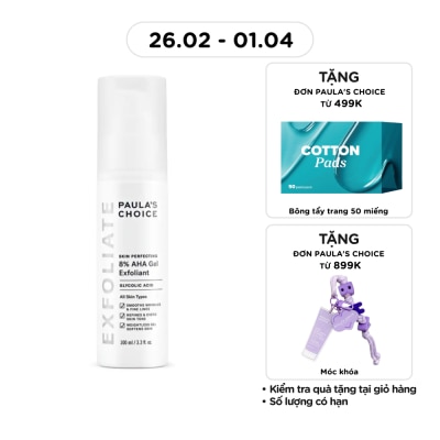 PAULA'S CHOICE Gel Tẩy Da Chết Paula's Choice Skin Perfecting 8% AHA Gel Exfoliant Làm Sáng Da 100ml