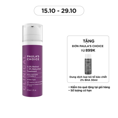 PAULA'S CHOICE Kem Dưỡng Da Paula's Choice 0.3% Retinol + 2% Bakuchiol Treatment 30ml