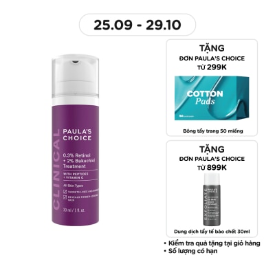 PAULA'S CHOICE Kem Dưỡng Da Paula's Choice 0.3% Retinol + 2% Bakuchiol Treatment 30ml