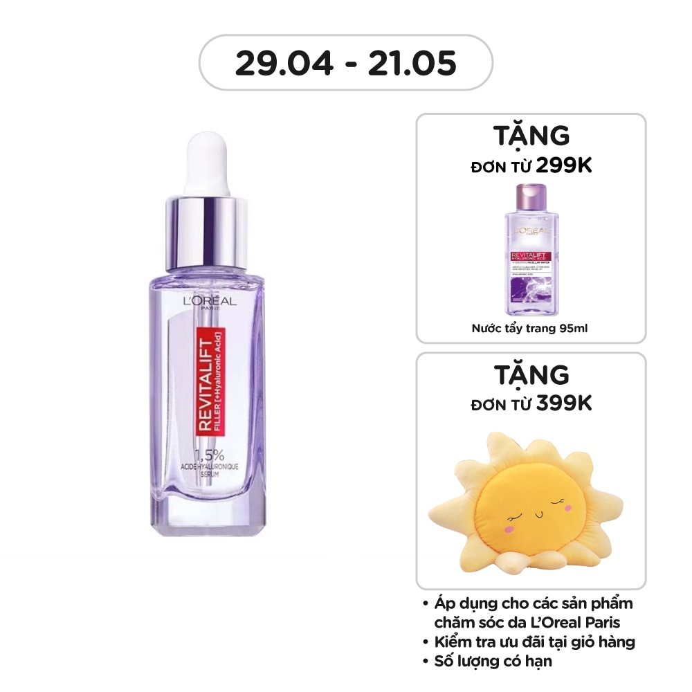 Dưỡng Chất L'oreal Revitalift Hyaluronic Acid Serum Căng Mịn và Sáng Da 30ml