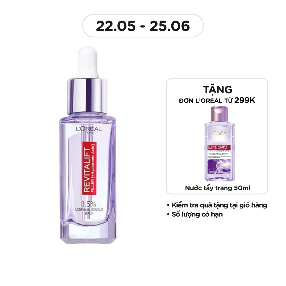 Dưỡng Chất L'oreal Revitalift Hyaluronic Acid Serum Căng Mịn và Sáng Da 30ml