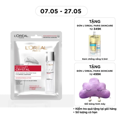 L'OREAL PARIS - Mặt Nạ Dưỡng Chất L'oreal Revitalift Crystal Micro Essence Treatment Mask Căng Mướt Da 25g
