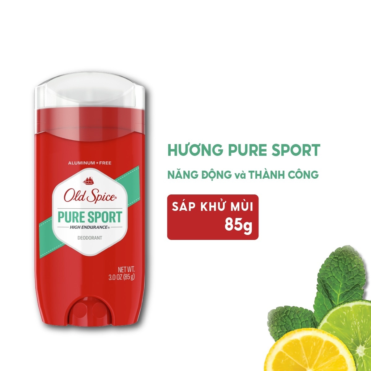 Sáp Khử Mùi Old Spice Pure Sport High Endurance Dành Cho Nam Giới Chơi Thể Thao Và Vận Động 85g