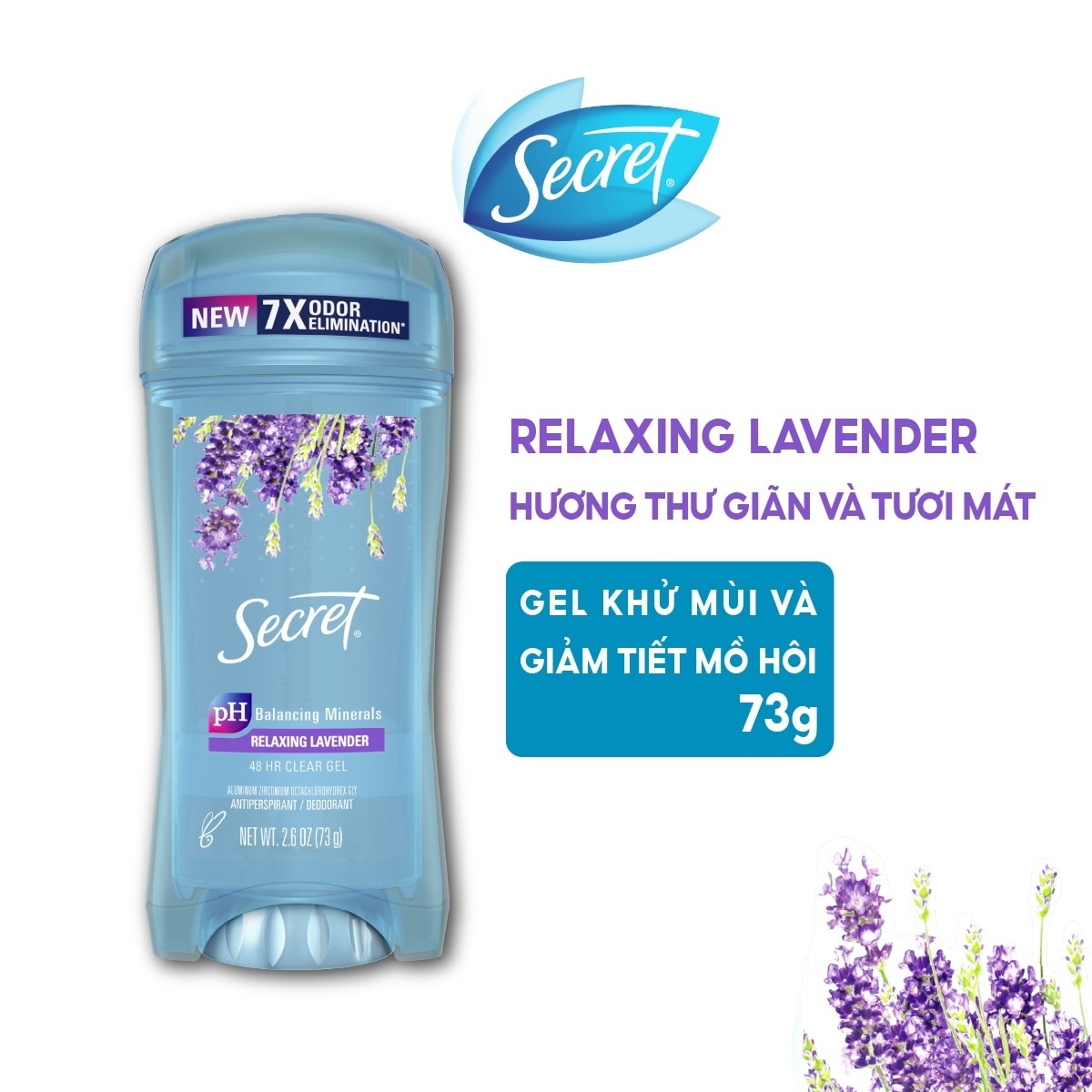 Gel Khử Mùi Secret Luxe Lavender Dành Cho Nữ Hương Hoa Oải Hương Thư Giãn 73g