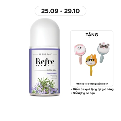 REFRE Lăn Khử Mùi Refre Natural Rosemary Hương Thảo Thanh Dịu 40ml
