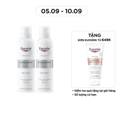 EUCERIN Combo Xịt Dưỡng Ẩm Eucerin Sensitive Skin Hyaluron Mist Spray Cho Da Nhạy Cảm 150ml x 2
