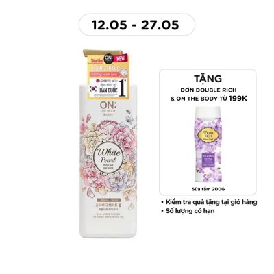 ON THE BODY - Sữa Tắm On: The Body White Pearl Perfume Shower Nước Hoa & Trắng Da Chiết Xuất Hạt Ngọc Trai 500g
