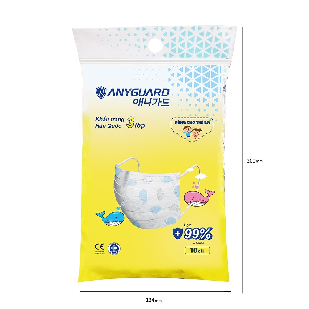 Hygienic Masks For Kids 10Pcs/Zipper Bag