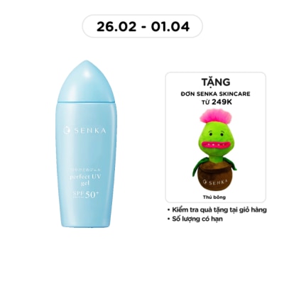 SENKA Kem Chống Nắng Dưỡng Ẩm Dạng Gel Senka Perfect UV Gel SPF50+ PA++++ 80ml