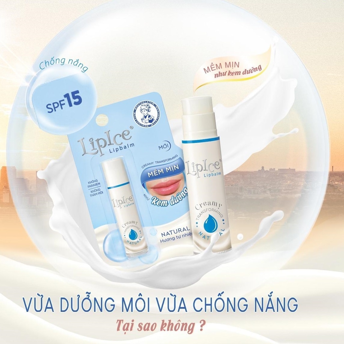 Son Dưỡng Lipice Lipbalm Natural Hương Tự Nhiên SPF15 4.3g