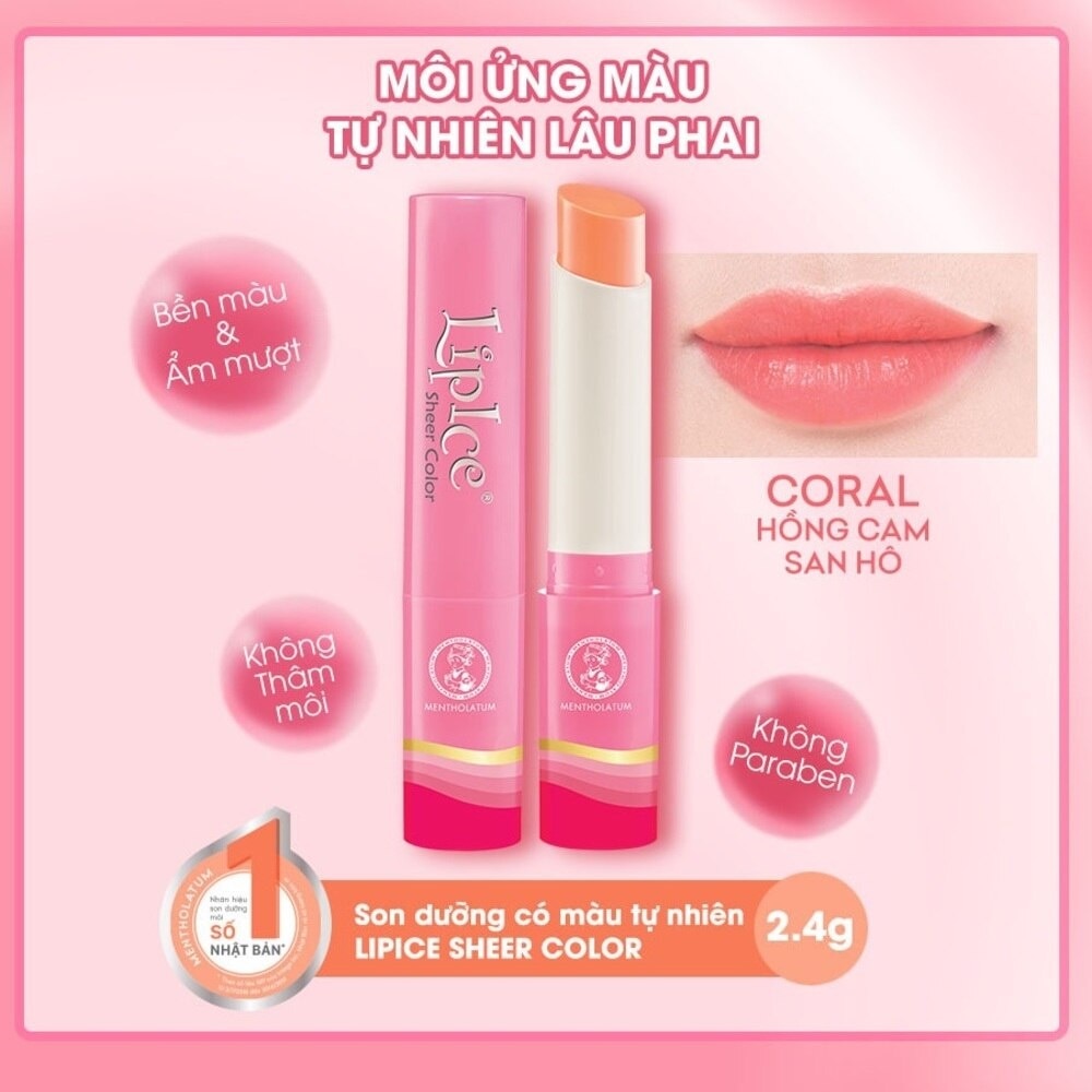 Lipice Sheer Color Coral Mix Relaxing Lipbalm 2.4g