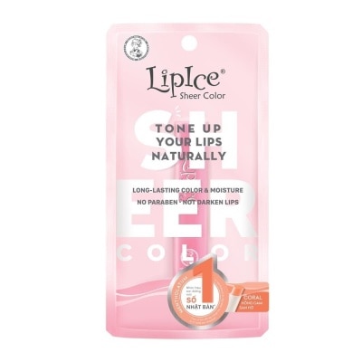 LIPICE Son Dưỡng Lipice Sheer Color Coral Mix Relaxing Hương Chanh Thư Thái 2.4g