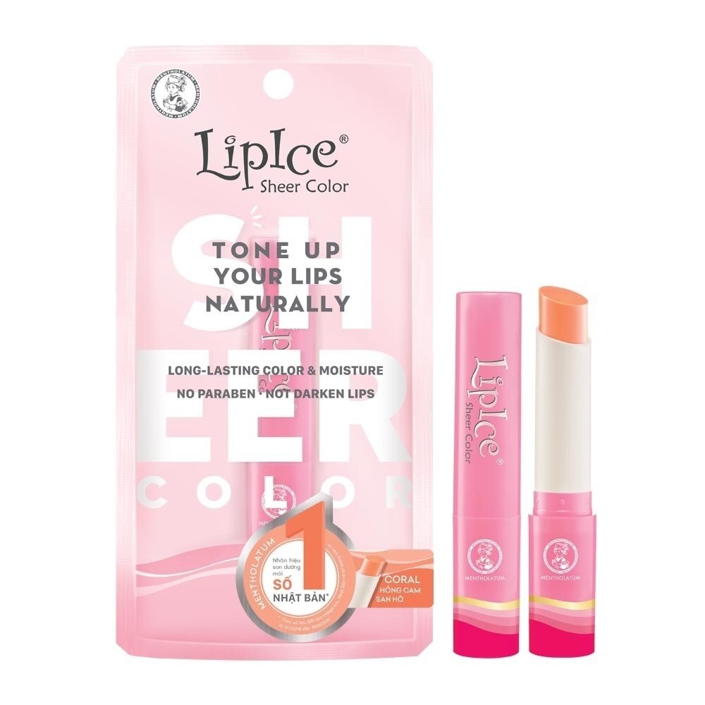 Lipice Sheer Color Coral Mix Relaxing Lipbalm 2.4g