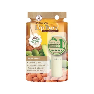 MENTHOLATUM Lip Pure Natural Bergamot Lipbalm 3.9g