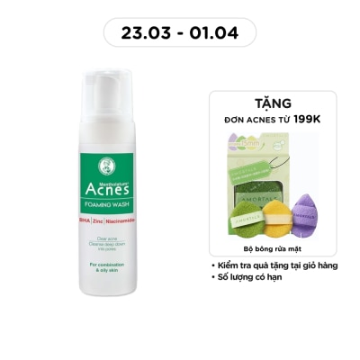 Dung dịch acnes foaming wash tạo bọt ngăn ngừa mụn 150ml