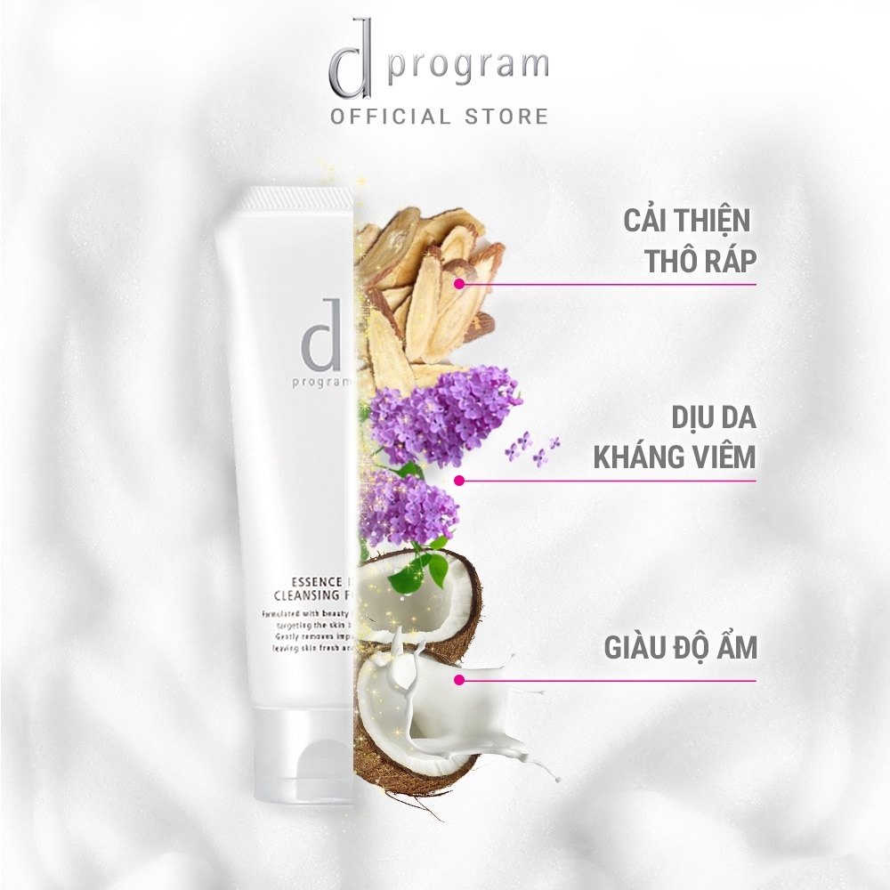 Sữa Rửa Mặt Tạo Bọt D Program Essence In Cleansing Foam Dưỡng Da 120g