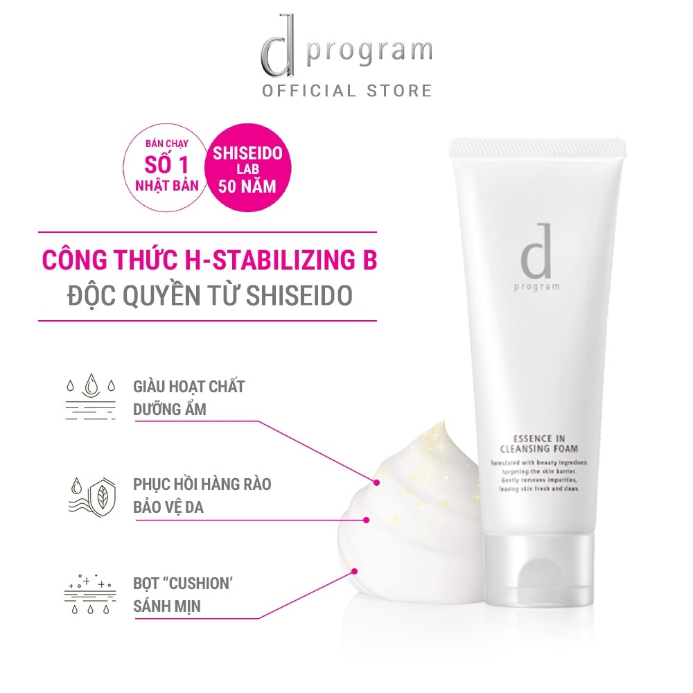 Sữa Rửa Mặt Tạo Bọt D Program Essence In Cleansing Foam Dưỡng Da 120g image